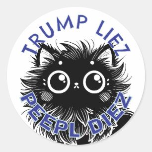 Sticker Rond Trump Lolcat