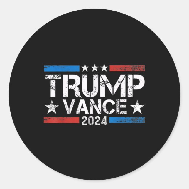 Sticker Rond Trump Meilleure Couverture Que 5g Pouvez-Vous Nous (Devant)