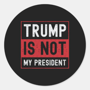 Sticker Rond Trump n'est pas mon président 1
