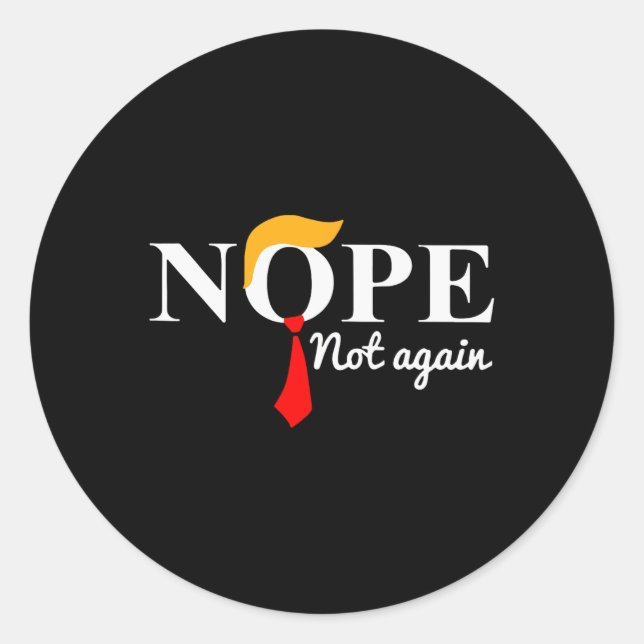 Sticker Rond Trump n'est plus drôle (Devant)