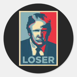 Sticker Rond Trump Obama espère perdre l'affiche