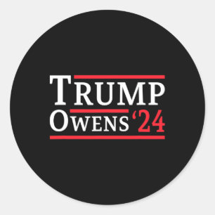 Sticker Rond Trump Owens 2024 Élections Républicaines Président
