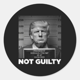 Sticker Rond Trump Pas Coupable Trump Pas Libre Trump Je Suis A