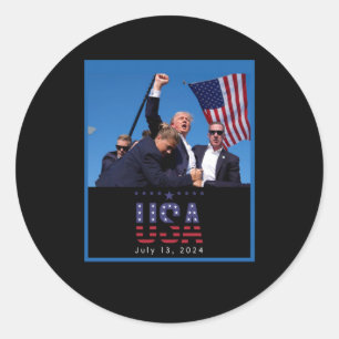 Sticker Rond Trump Pennsylvania Rally Shooting 2024