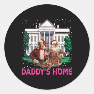 Sticker Rond Trump Pink 2024 Take America Ck Daddy's Home Chris