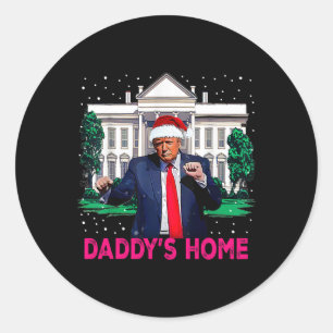 Sticker Rond Trump Pink 2024 Take America Ck Daddy's Home Chris