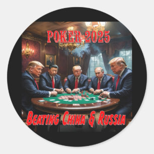 Sticker Rond Trump Poker 20251