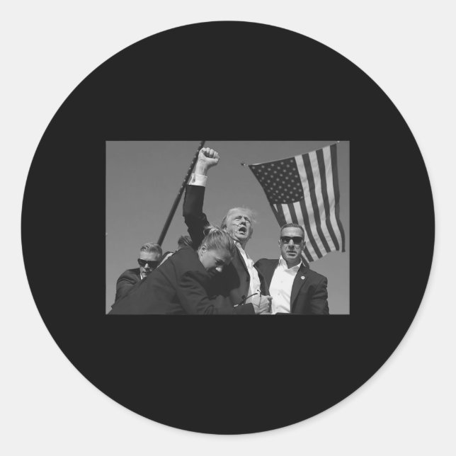 Sticker Rond Trump - première pompe 1 (Devant)