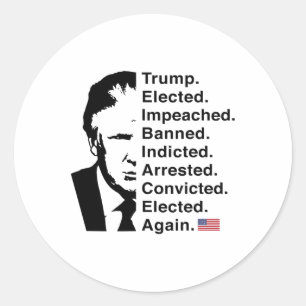 Sticker Rond Trump remporte la liste des mots 2024 Réélire la v