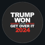Sticker Rond Trump remportera le deuxième mandat Trump 2024<br><div class="desc">Trump remportera le deuxième mandat Trump 2024</div>