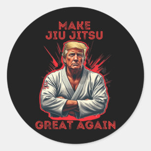 Sticker Rond Trump rend le Jiu Jitsu à nouveau génial Humour 