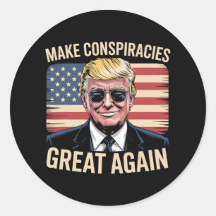 Sticker Rond Trump rend les conspirations superbes à nouveau 7