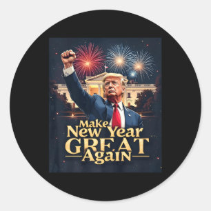 Sticker Rond Trump Rendre sa grandeur à l'année prochaine Trump