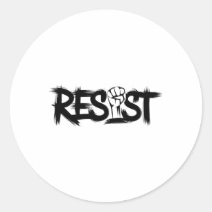 Sticker Rond Trump résiste à la contestation anti-politique de 