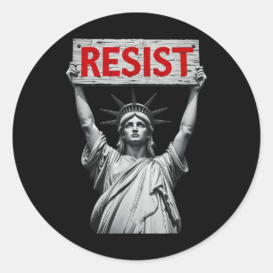 Sticker Rond Trump Résister Trump Protestation Anti Politique P