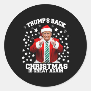 Sticker Rond Trump Retour Noël est super à nouveau amusant Prés