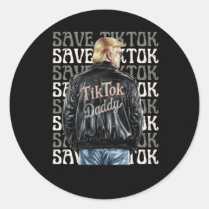 Sticker Rond Trump Sauvez Tiktok