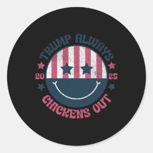Sticker Rond Trump se dégonfle toujours Funny Taco Américain 