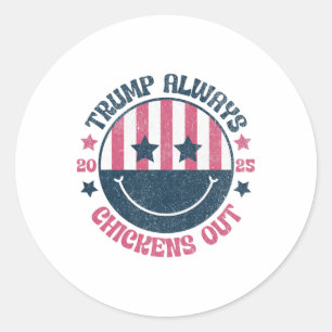 Sticker Rond Trump se dégonfle toujours Funny Taco Américain