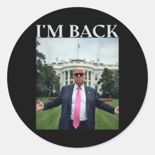 Sticker Rond Trump Shirt 2025 Pour Hommes Femmes Enfants