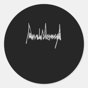 Sticker Rond Trump Signature America Pays États-Unis Président 