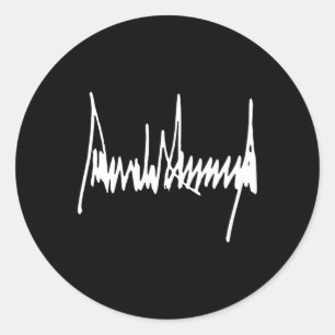 Sticker Rond Trump Signature Usa Mega 47e Président Pro-trump