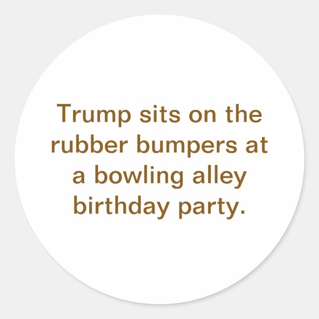 Sticker Rond Trump Sits On Rubber Bumpers Hankamer Artjunkhaus (Devant)