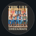 Sticker Rond Trump Squad Thug Life Trump Vance Kennedy Elon<br><div class="desc">Trump Squad Thug Life Trump Vance Kennedy Elon</div>