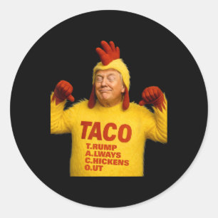 Sticker Rond Trump Taco Trump toujours dégonfle