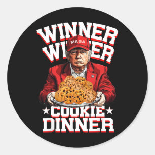 Sticker Rond Trump Take America Byck Funny Winner Cookie