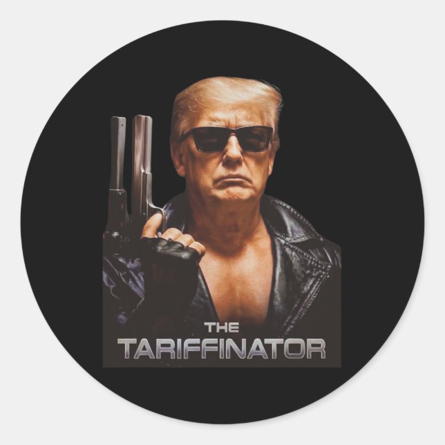 Sticker Rond Trump Tarifinator Jour de libération Tarif hommes (Devant)