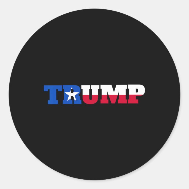Sticker Rond Trump Texans pour Trump (Devant)