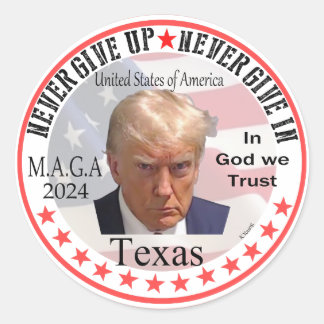 Sticker Rond Trump/Texas