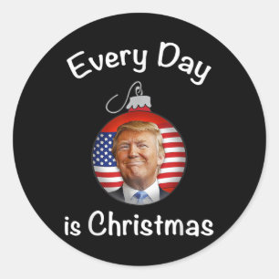 Sticker Rond Trump Tous Les Jours, Noël