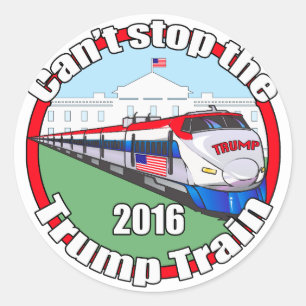 Sticker Rond Trump train 2