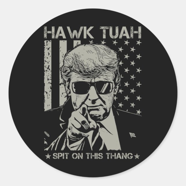 Sticker Rond Trump Trump 2024, Trump, Trump, Trump, Qui Est Amu (Devant)
