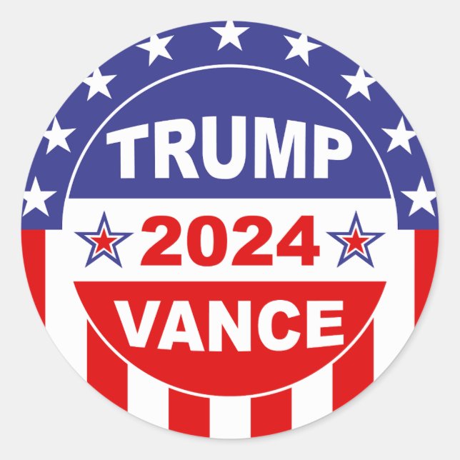 STICKER ROND TRUMP VANCE 2024 (Devant)