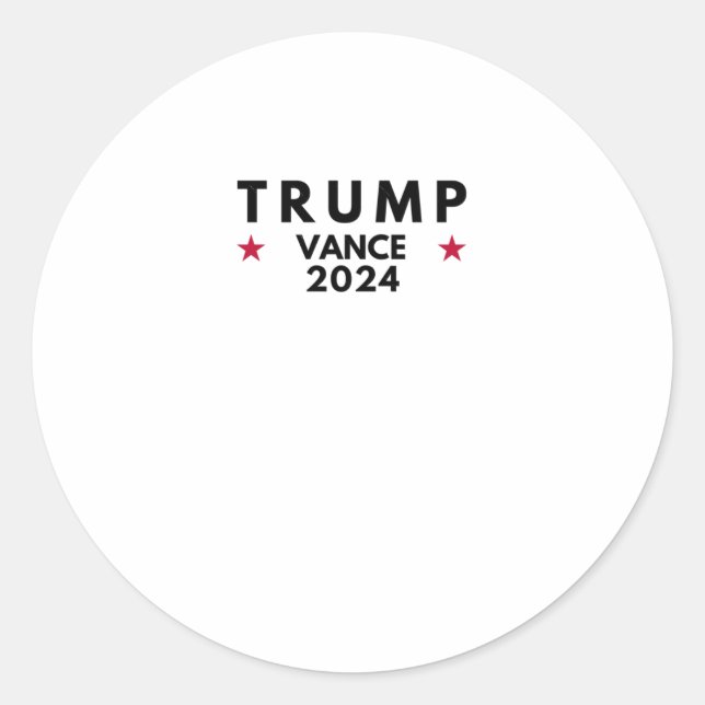 Sticker Rond Trump Vance 2024 (Devant)