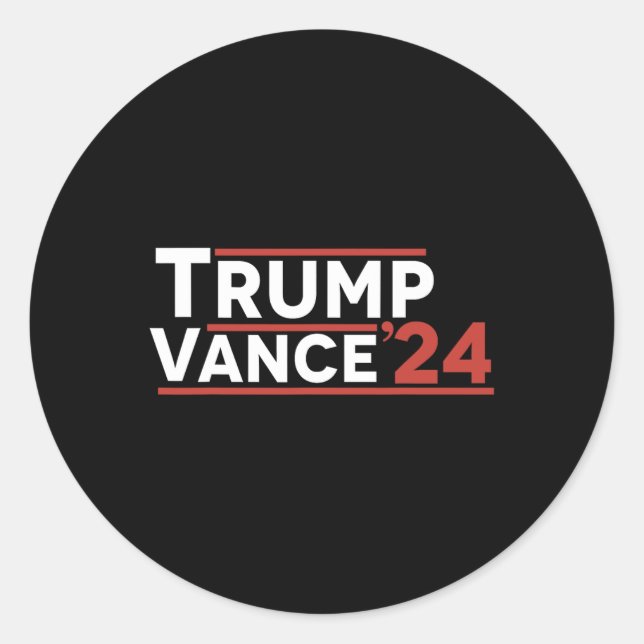 Sticker Rond Trump Vance 2024 (Devant)