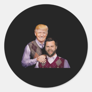 Sticker Rond Trump Vance 2024 Brothers Funny Parody Trump J.d.