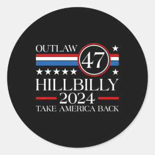 Sticker Rond Trump Vance 2025 Donald Trump J.d. Vance Hors-la-l