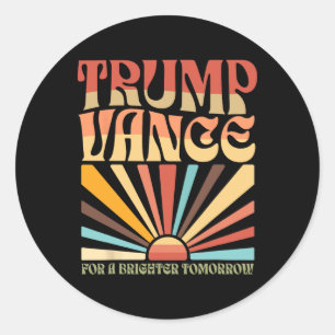 Sticker Rond Trump Vance 2025 Trump Méga 2025 47e Président
