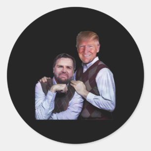 Sticker Rond Trump Vance Brothers Parody Trump Président