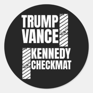 Sticker Rond Trump Vance Kennedy Échec et mat Élection Républic