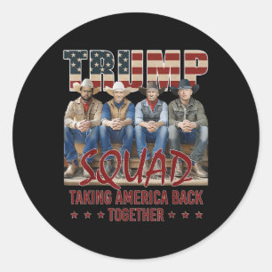 Sticker Rond Trump Vance Kennedy Elon Squad Reprend l'Amérique