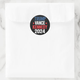 Sticker Rond Trump Vance Kennedy Président Élection 2024 