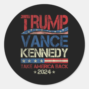 Sticker Rond Trump Vance Kennedy Reprenez l'Amérique aux électi