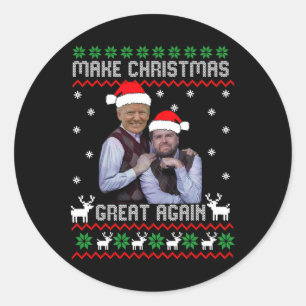 Sticker Rond Trump Vance Shirt Brothers Rendre Noël super Ag