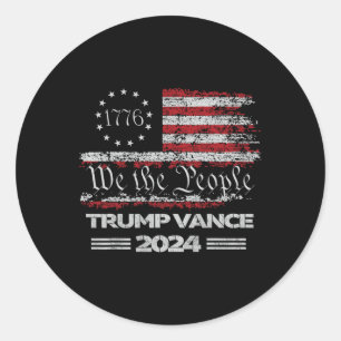 Sticker Rond Trump Vance We The People 47th President Trump Won