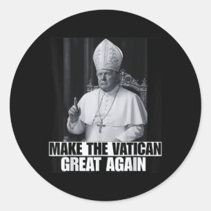 Sticker Rond Trump Veut Être Le Prochain Pape Ch